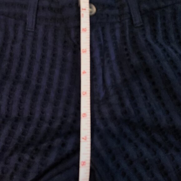 Merona Navy Blue Embroidered Vertical Eyelet Shorts size 4 - Picture 6 of 9